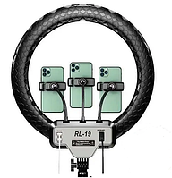 Профессиональная кольцевая LED лампа на 48 см RL-19 Кольцевая лампа с креплением для телефона