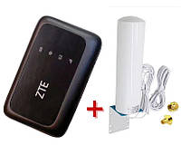 Універсальний модем/роутер USB WI-FI 3G/4G LTE ZTE MF910 Києвстар,Vodafone, Lecell+антена 2х12 dBi 700-2700 MH