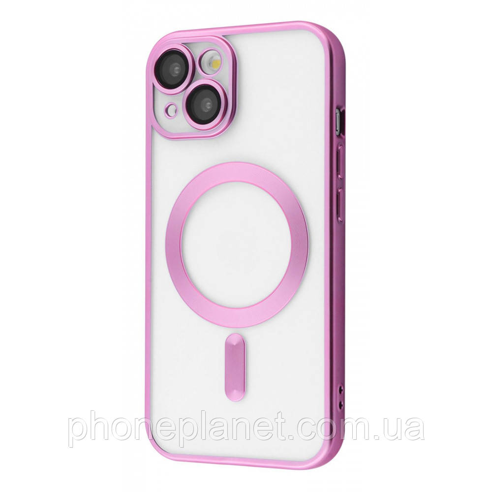 Чехол Metal Matte Case with MagSafe iPhone 15 pink