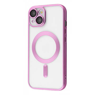 Чехол Metal Matte Case with MagSafe iPhone 15 Plus pink