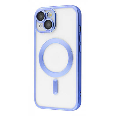 Чехол Metal Matte Case with MagSafe iPhone 15 Plus blue