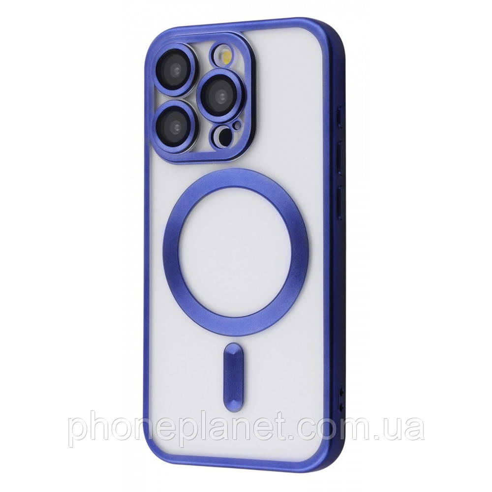 Чехол Metal Matte Case with MagSafe iPhone 15 Pro blue titanium