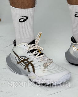 ASICS RISE ホワイト/ゴールド Волейбольные кроссовки Asics Metarise Tokyo белые с золотым