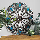 Настінний годинник Glozis Peacock Feather (B-015)