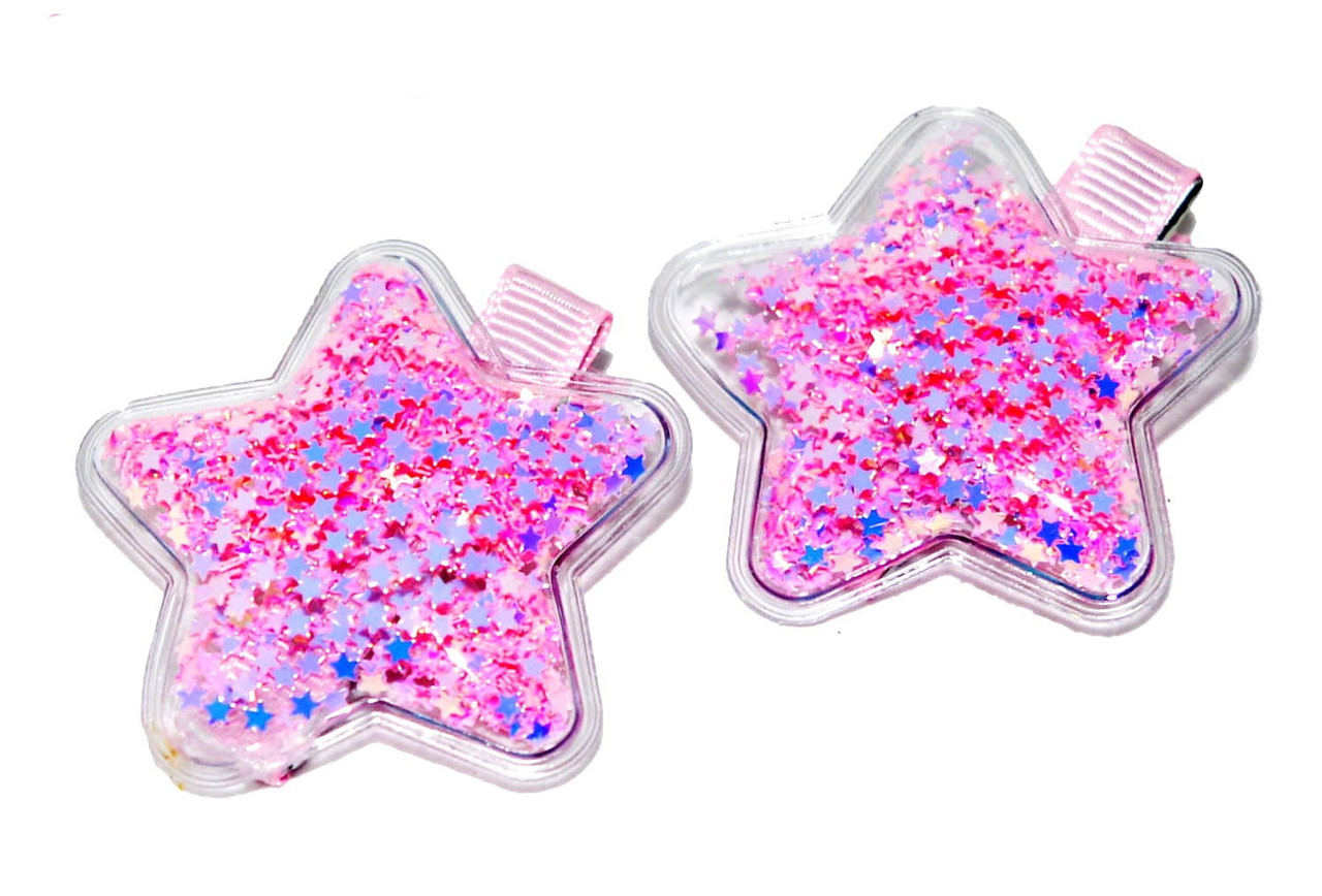 Дитячій затиск "Зірочка", ЦІНА ЗА УП. 6ШТ, в пак. 15*10см (6шт), фото 1