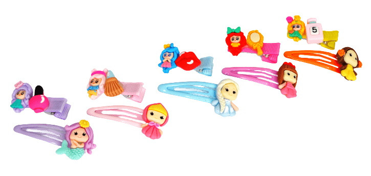 Дитячій затиск для волосся "Принцеса", ЦІНА ЗА УП. 20ШТ, на планш. 45*7 см (20 шт.), фото 1