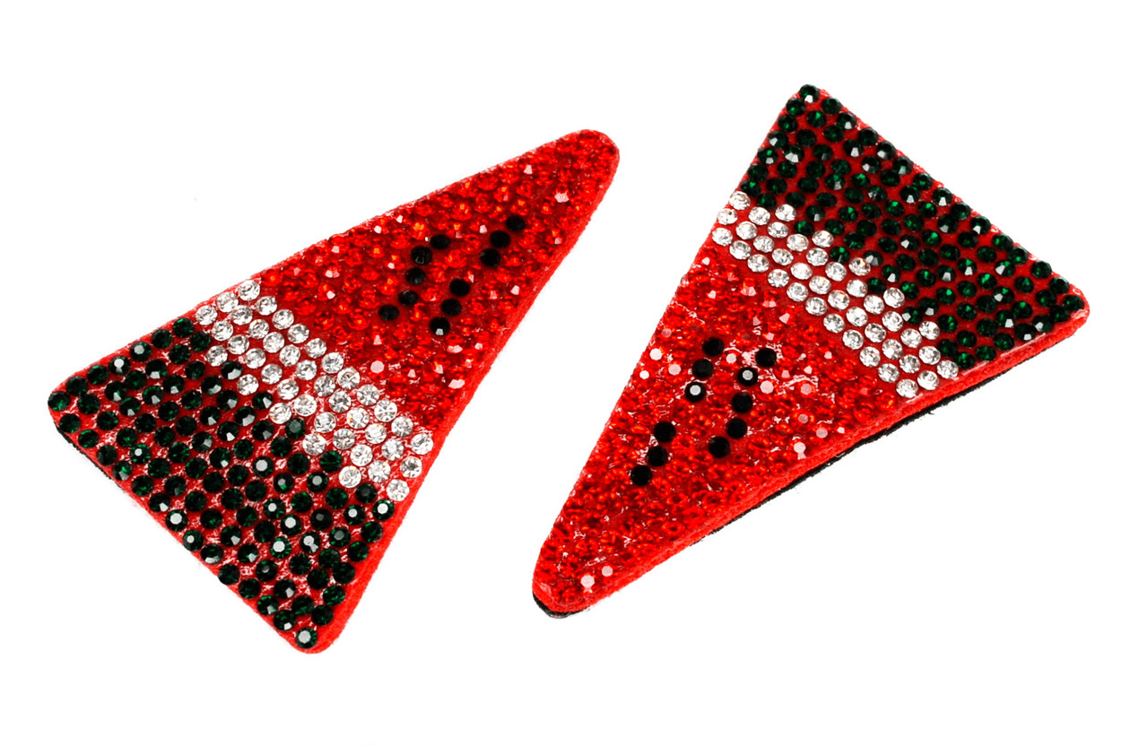 Затиск для волосся "Кавун в камінцях", ЦІНА ЗА УП. 2ШТ, в пак. 10*5см (2 шт.), фото 1