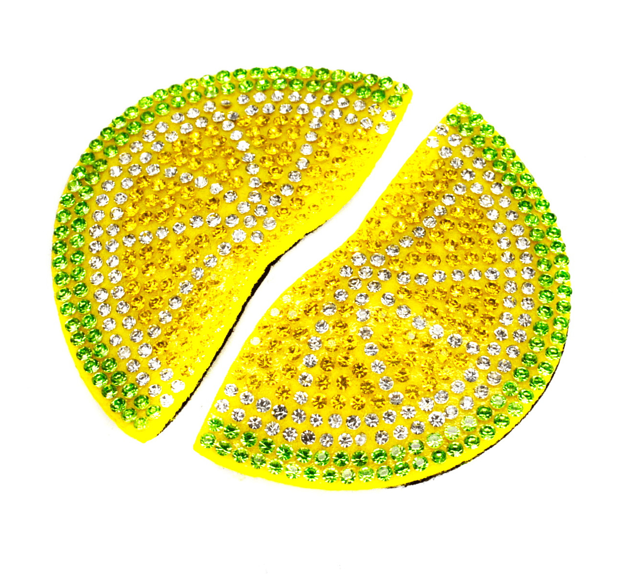 Затиск для волосся "Лимон в камінцях", ЦІНА ЗА УП. 2ШТ, в пак. 10*5см (2 шт.), фото 1