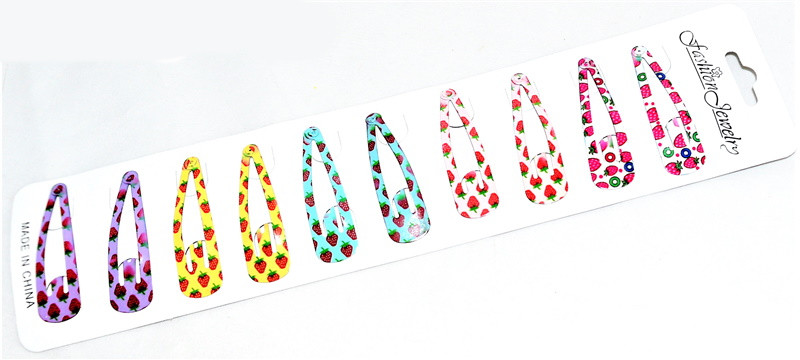 Забитка для волосся "Полуничка", ЦІНА ЗА УП. 10ШТ, на планш. 25*6 см (10 шт.), фото 1