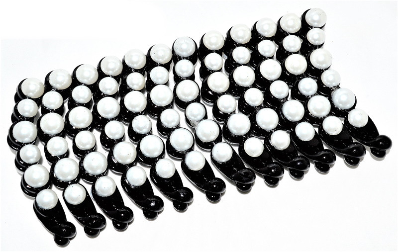 Затиск-банан для волосся "Перліні", ЦІНА ЗА УП. 6ШТ, в пак. 14*10см (6 шт), фото 1