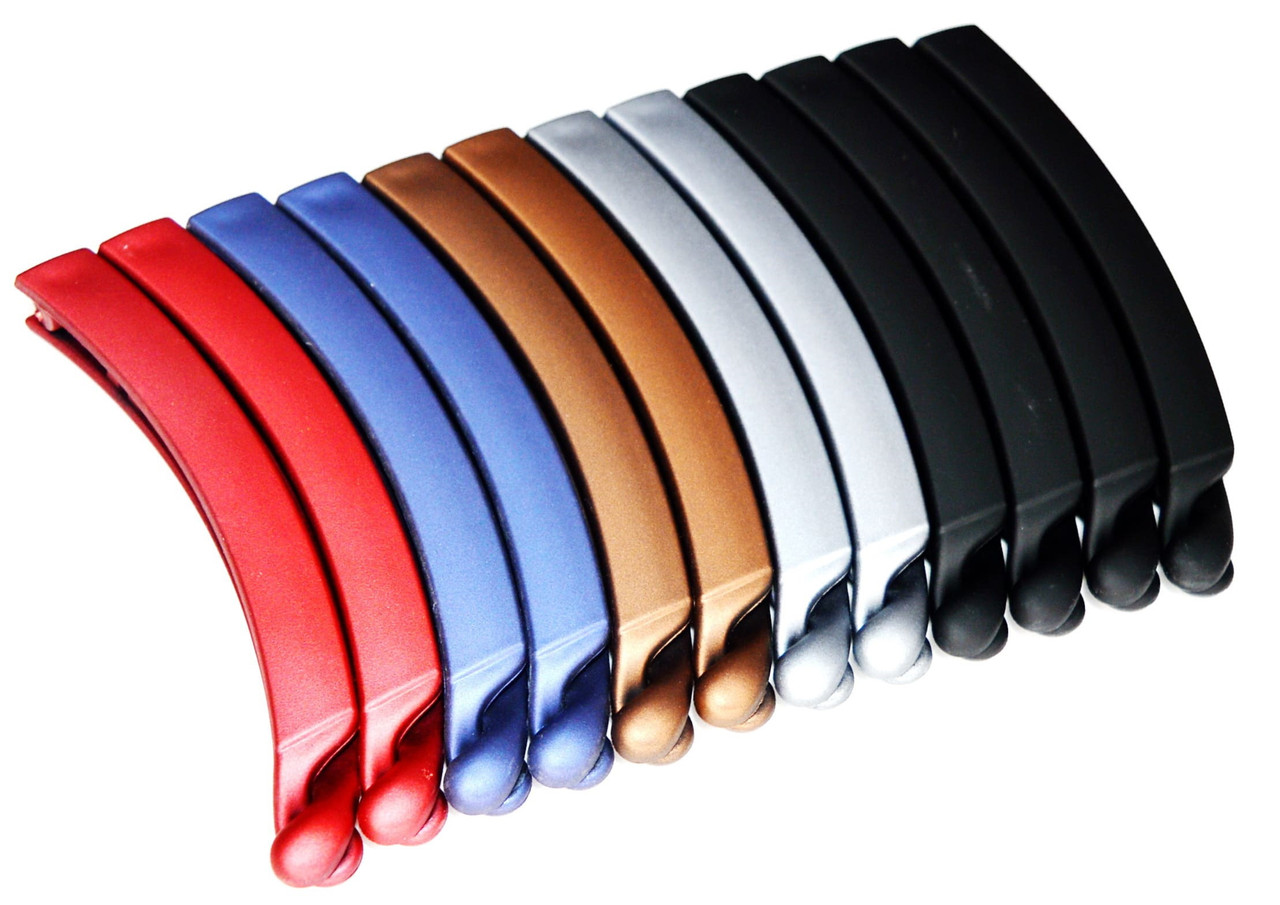 Затиск-банан для волосся матовий класика, ЦІНА ЗА УП. 12ШТ, в кор. 17*10*2 см (12 шт.), фото 1