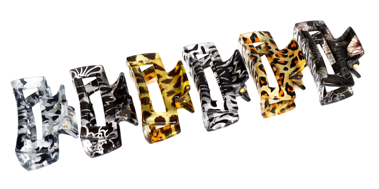 Краб для волосся єнімалс-1, ЦІНА ЗА УП. 6ШТ, в пак. 17*5 см (12 шт.), фото 1