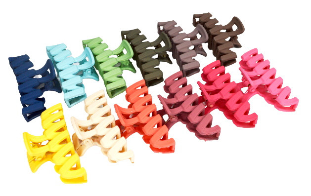 Краб для волосся матовий зигзаг, ЦІНА ЗА УП. 6ШТ, в пак. 21*7 см (12 шт.), фото 1