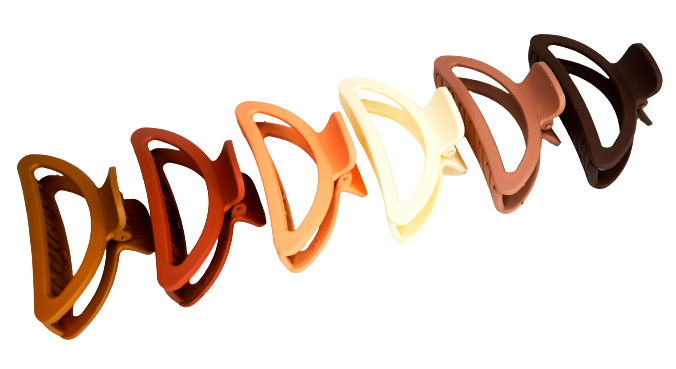 Краб для волосся матовий-12, ЦІНА ЗА УП. 6ШТ, в пак. 30*12см (6 шт.), фото 1