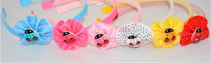 Обідок для волосся "Букашки", ЦІНА ЗА УП. 6ШТ, в пак. 20*15см (6 шт.), фото 1