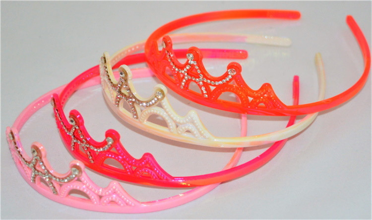 Обідок для волосся "Корона", ЦІНА ЗА УП. 12ШТ, 4 кольори, в пак. 30*17см (12 шт.), фото 1