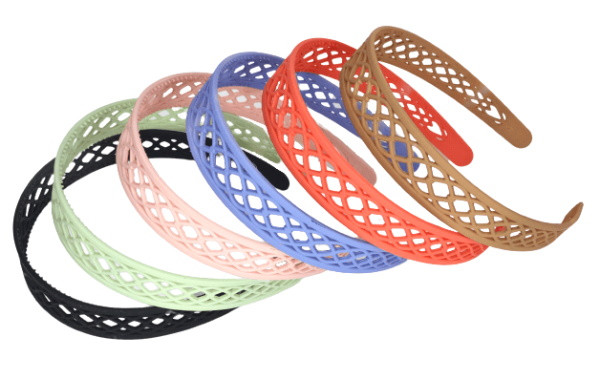 Обідок для волосся "Матовий різнокольоровий-2", ЦІНА ЗА УП. 12ШТ, в пак. 30*17см (12шт), фото 1