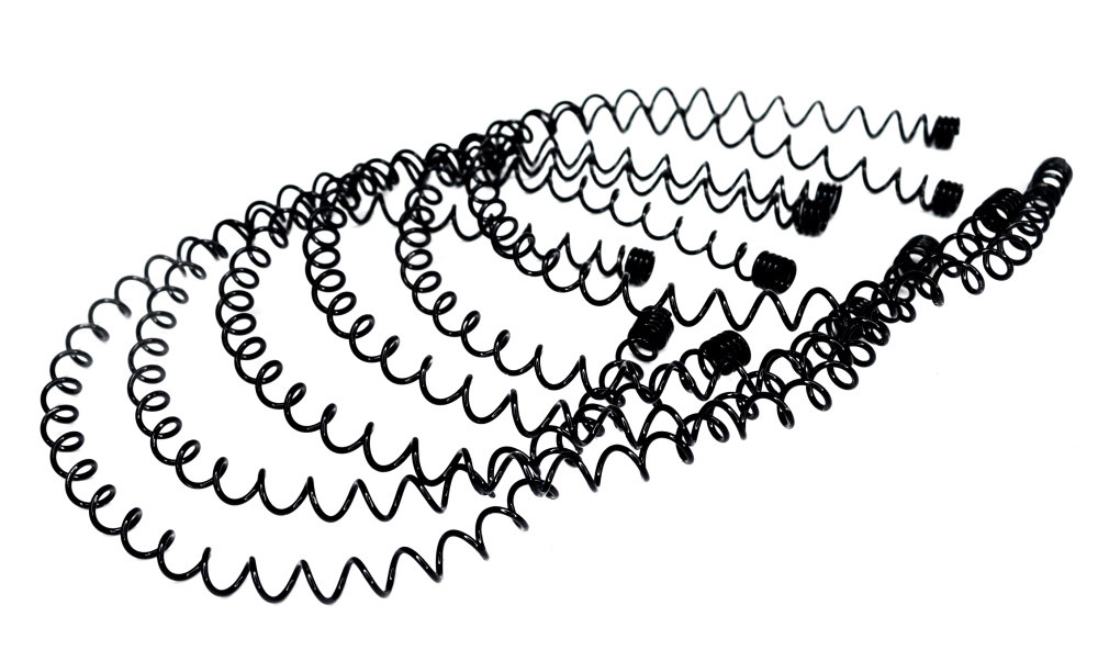 Обідок для волосся "Пружина чорна", ЦІНА ЗА УП. 12ШТ, в пак. 18*19см(12шт), фото 1