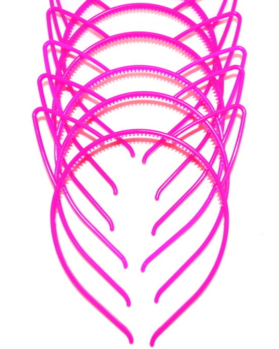 Обідок для волосся Вушка малинові, ЦІНА ЗА УП. 12ШТ, в пак. 30*17см (12 шт.), фото 1