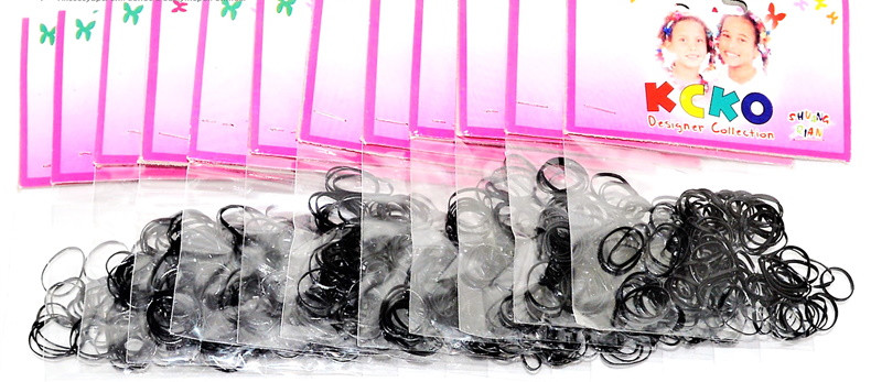 Силіконові резинки міні чорні, в пак. 10*8см (12 пакет), фото 1