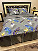 Двоспальні Євро комплекти постільної білизни двуспалка сіра, фото 6