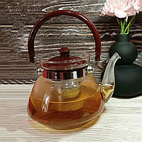 Заварник для чаю скляний "Санні" з металевим фільтром