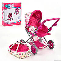 Детская коляска для куклы Lovely Baby (два режима, корзина для игрушек, переносная люлька, в коробке) FL8166-2