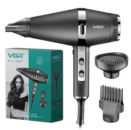 Фен для сушіння волосся VGR V-452. Електричний фен з холодним та гарячим обдуванням, фото 2