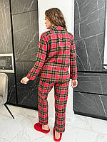 Стильні жіночі піжами в клітинку. Нічний одяг комплекти. Жіночий модний домашній костюм., фото 10