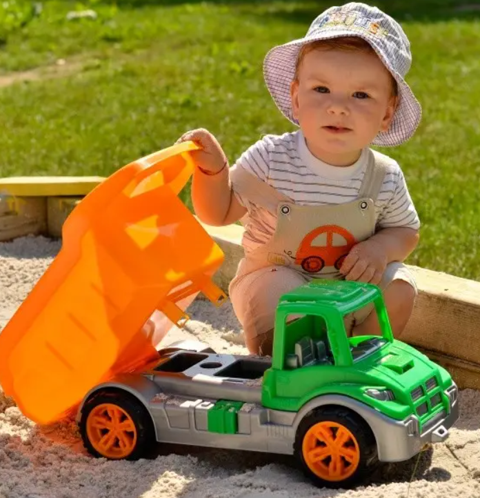 Игрушка Самосвал Атлант ТехноК 1011 детская машина пластиковая большая для детей в песочницу