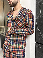 Модні чоловічі піжами в клітинку. Одяг для сну для чоловіків. Домашній спальний комплект., фото 4
