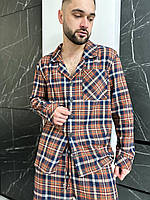 Модні чоловічі піжами в клітинку. Одяг для сну для чоловіків. Домашній спальний комплект., фото 7