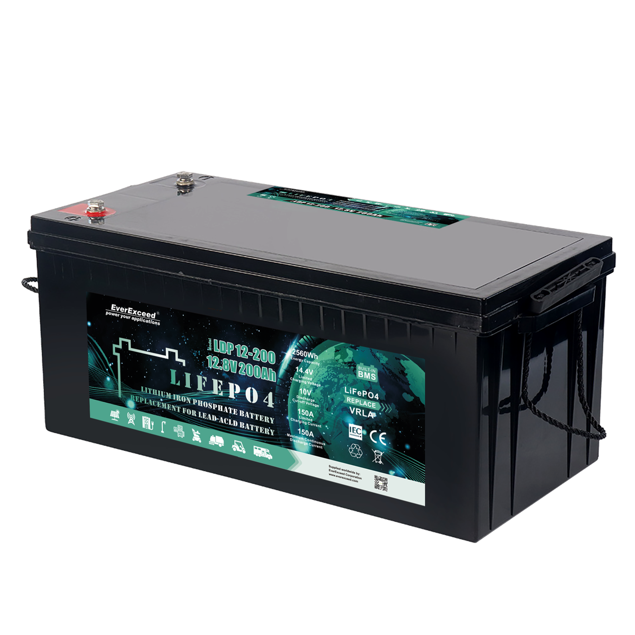 Акумулятор EverExceed LDP 12-200 (12.8V200Ah)