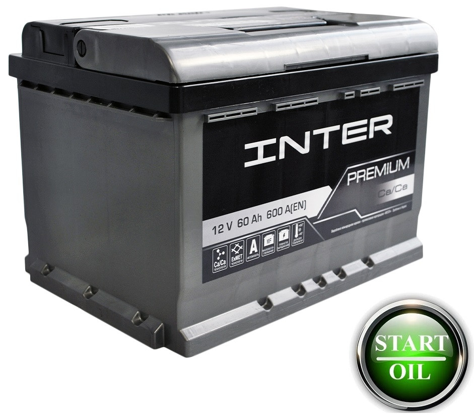 АКБ INTER Premium 60ah 600A L+