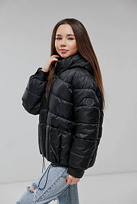 Демісезонна куртка на дівчинку підлітка ККТ-22 чорна 146