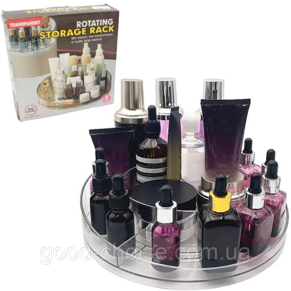 Органайзер для косметики на 2 відділення, 155х253 мм, AND440 / Акриловий органайзер, що обертається, фото 1