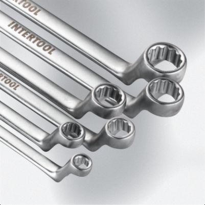 Набір ключів накидних 12 шт, 6-32 мм CrV INTERTOOL HT-1103