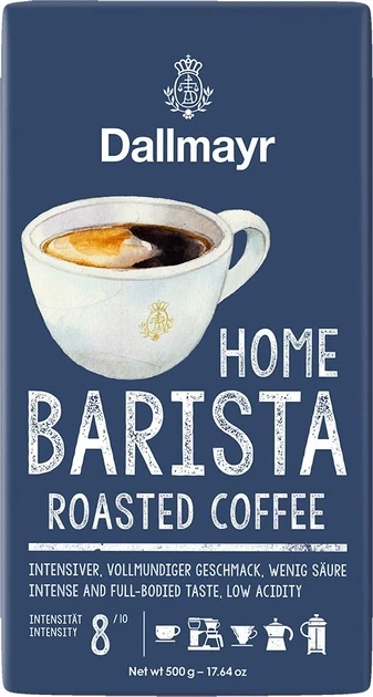 Кофе натуральний молотий Dallmayr Home Barista, 500г , Германия (купаж арабики и робусти)