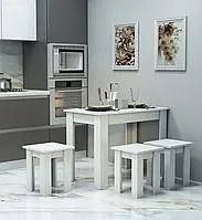 Обеденный комплект "Кухонный" стол кухонный со стульями, современный набор мебели для кухни