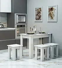 Обідній стіл на 4 ніжках "Кухонний", прямокутний стіл на кухню в стилі лофт, фото 2