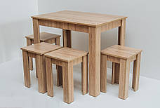 Обідній стіл на 4 ніжках "Кухонний", прямокутний стіл на кухню в стилі лофт, фото 3