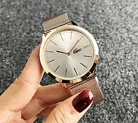 Женские Кварцевые часы Лакоста Розовое золото наручные часы стиль Lacoste