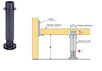 X Ножка для средней балки Н=150, с регулировкой -22/+96 мм