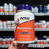 NOW Foods, мелатонин для крепкого сна, 3 мг, 180 вегетарианских капсул