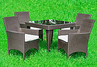 Комплект мебели из ротанга на 4 человека TREND Mini коричневый