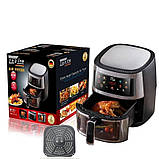 Аеро-фритюрниця без олії Zepline Потужність 4000 Ватт 7 літрів цифрова, фото 4