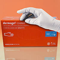 Перчатки латексные без пудры Mercator Dermagel® coated M 100 шт.