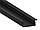 Алюмінієвий профіль для світлодіодної стрічки АЛ-78 2 метра чорний профіль врізний LEDUA, фото 2