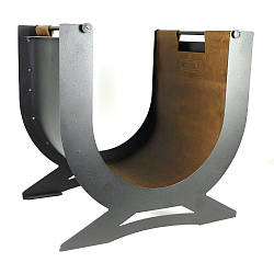 Корзина для дров "Зевс" + сумка з натуральної шкіри