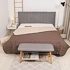 АПокривало стьобане двостороннє з мікрофібри Дует ТМ Вілюта 210*240 Шоколадно-ванільний